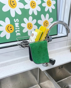 Kitchen Faucet Sponge Holder – Stainless Steel Sink Organizer