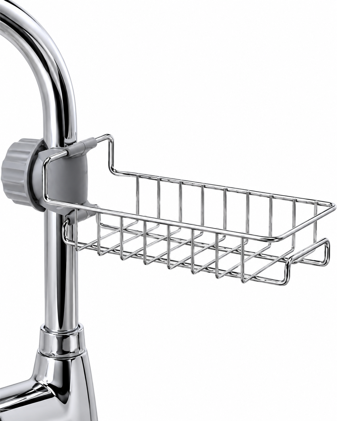 Kitchen Faucet Sponge Holder – Stainless Steel Sink Organizer